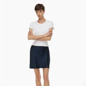 Aritzia- Babaton Slip Satin Mini Skirt
